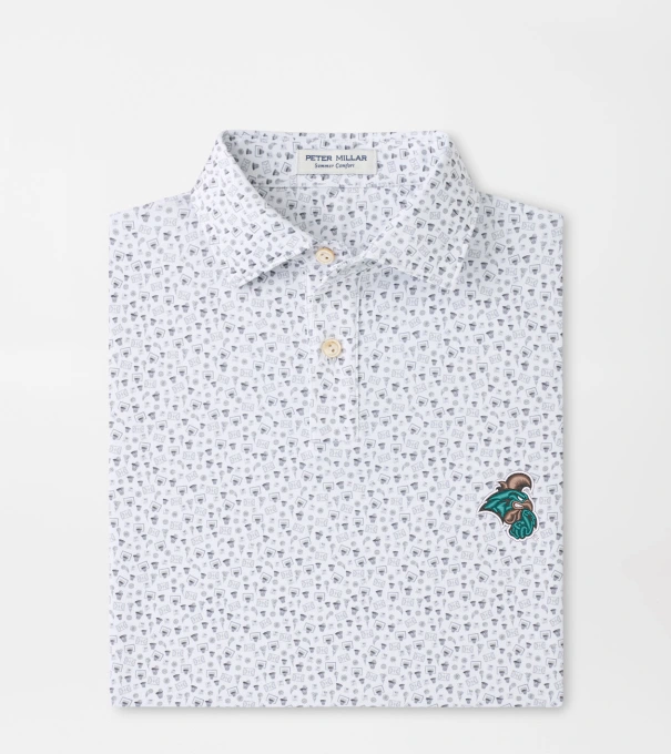 Coastal Carolina Buzzer Beater Youth Performance Jersey Polo in White