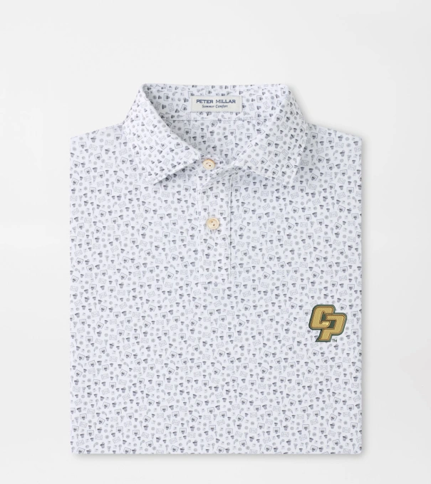 Cal Poly Buzzer Beater Youth Performance Jersey Polo in White