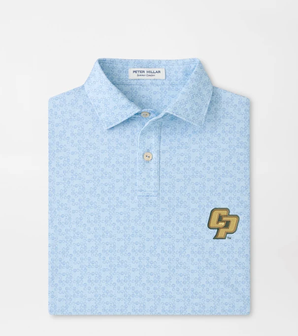 Cal Poly Bases Loaded Youth Performance Jersey Polo in PALE BLUE