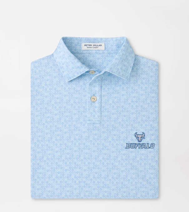 University at Buffalo Bases Loaded Youth Performance Jersey Polo in PALE BLUE