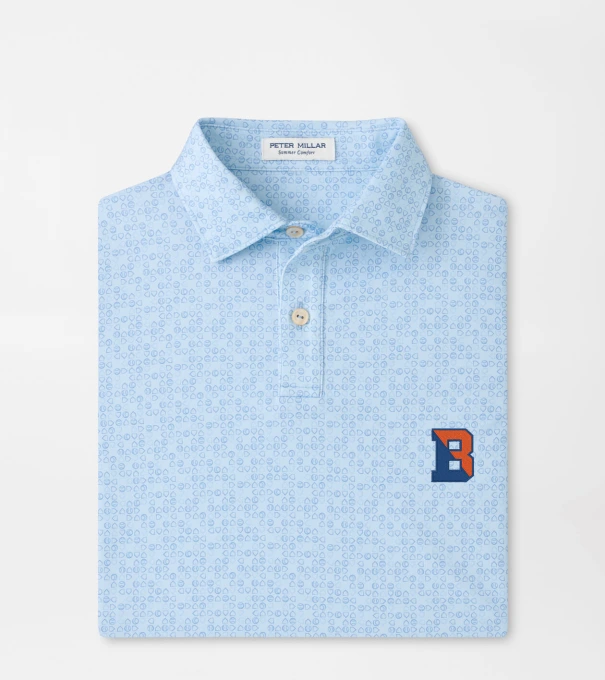 Bucknell Bases Loaded Youth Performance Jersey Polo in PALE BLUE