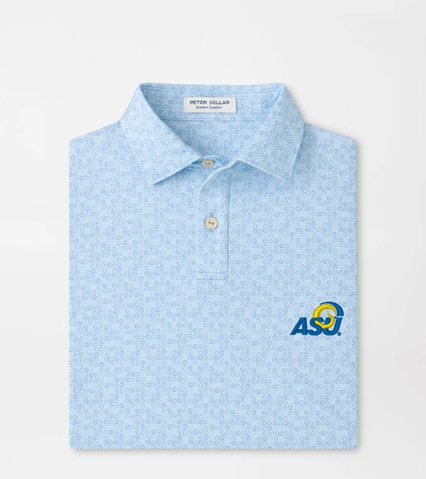 Angelo State University Bases Loaded Youth Performance Jersey Polo in PALE BLUE