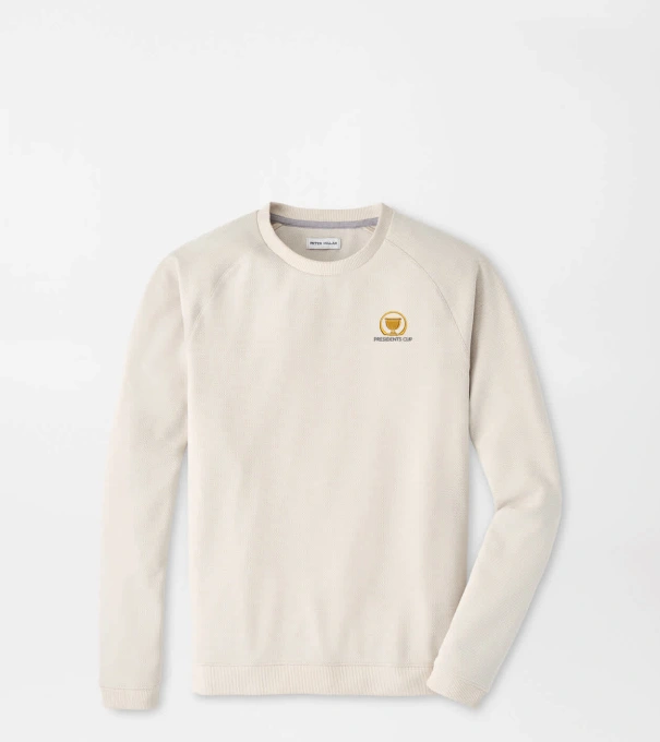 16th Presidents Cup Cradle Piqu&eacute; Performance Crewneck in Almond