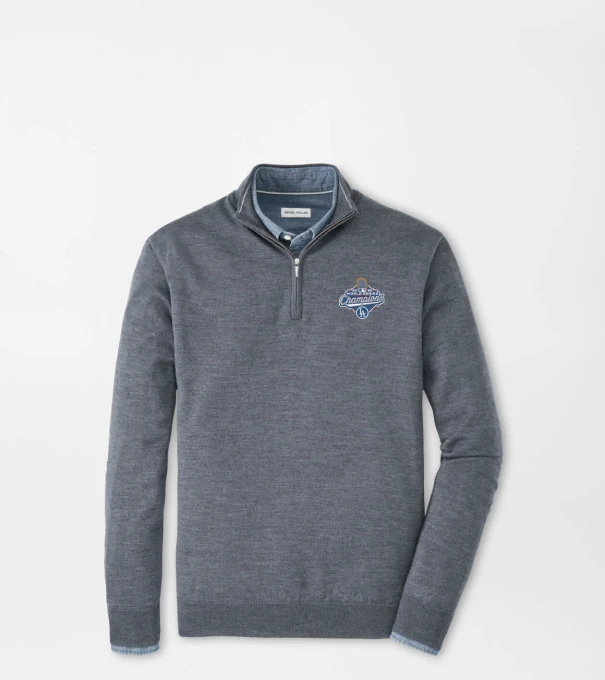 Los Angeles Dodgers World Series Autumn Crest Quarter-Zip in Charcoal