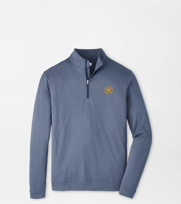 16th Presidents Cup Perth M&eacute;lange Performance Quarter-Zip in Navy