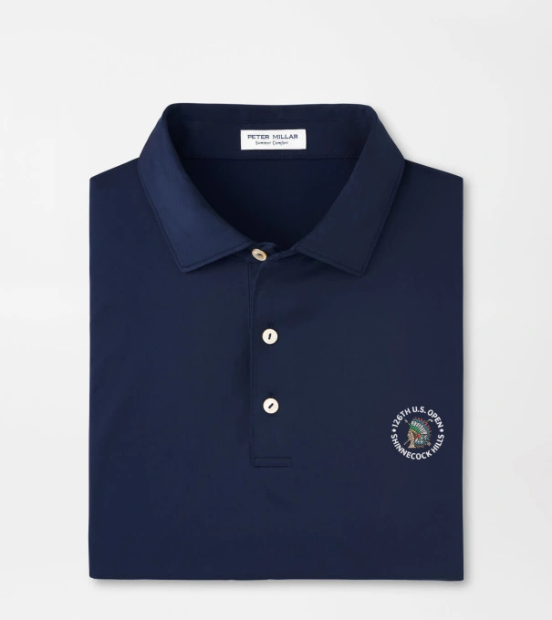 126th U.S. Open Solid Performance Jersey Polo in Navy