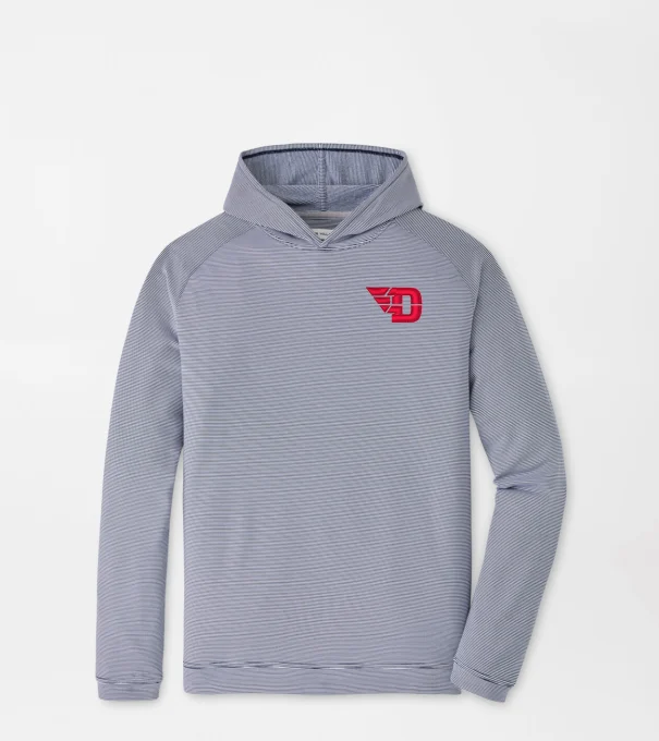University of Dayton Pine Sugar Stripe Performance Hoodie in Navy