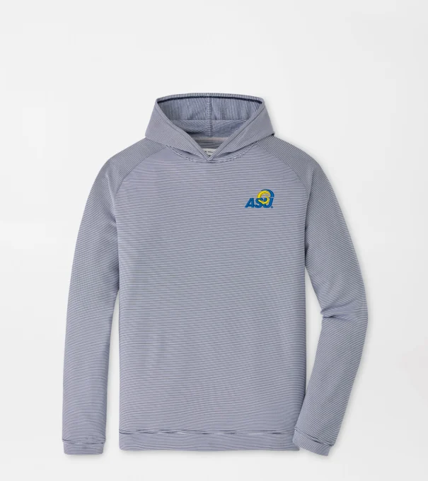 Angelo State University Pine Sugar Stripe Performance Hoodie in Navy