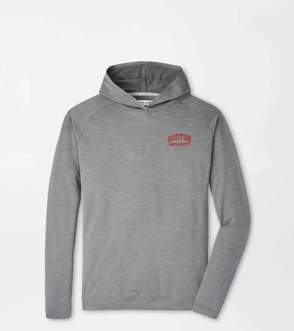 Boston University Pine Performance Hoodie in Iron