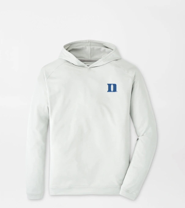 Duke University Pine Performance Hoodie in British Grey