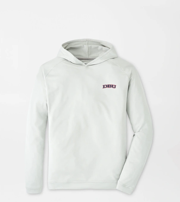 Dallas Baptist University Pine Performance Hoodie in British Grey