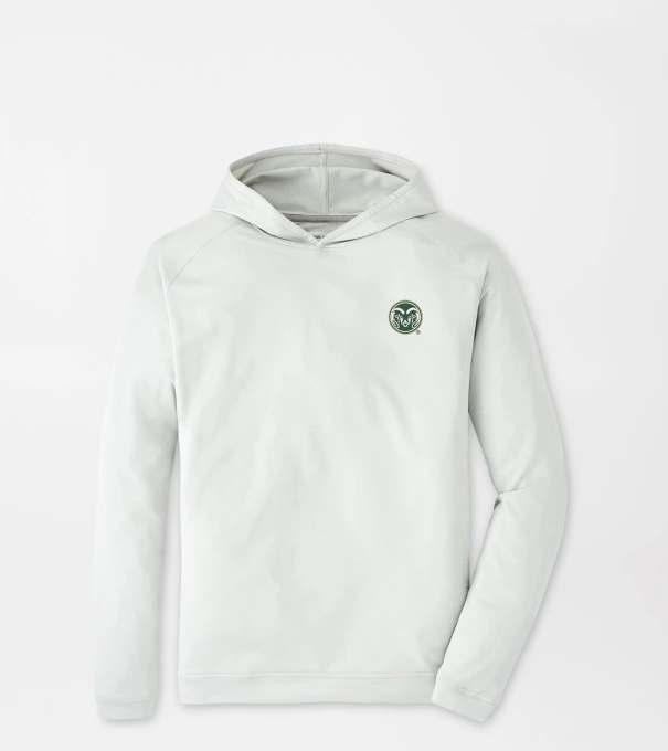 Colorado State Pine Performance Hoodie in British Grey