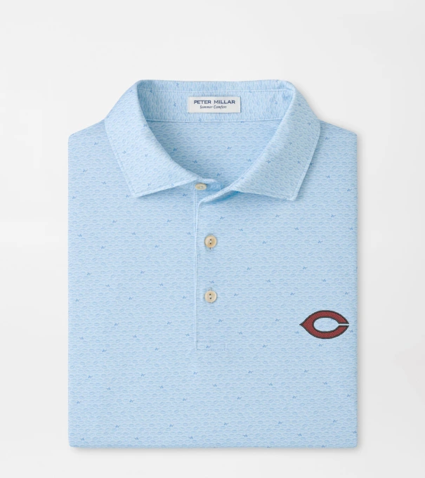 University of Chicago On The Ball Performance Jersey Polo in PALE BLUE