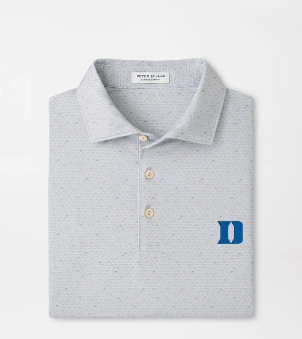 Duke University On The Ball Performance Jersey Polo in British Grey
