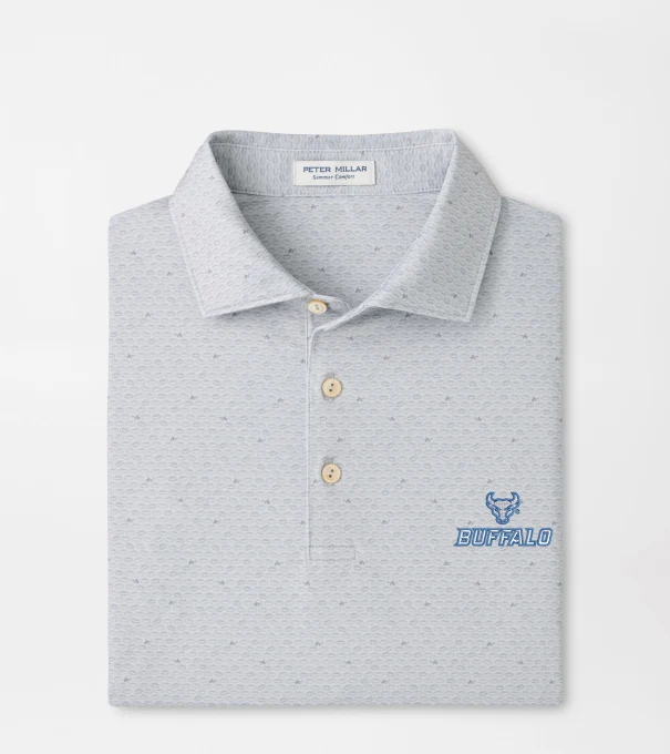 University at Buffalo On The Ball Performance Jersey Polo in British Grey