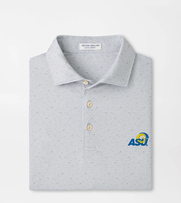 Angelo State University On The Ball Performance Jersey Polo in British Grey