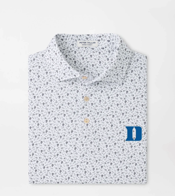 Duke University Kick Off Performance Jersey Polo in Gale Grey