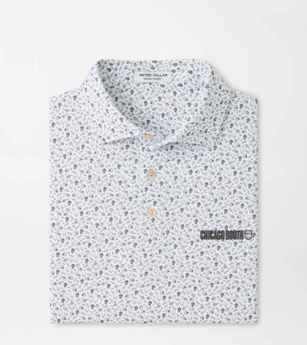 University of Chicago Booth Kick Off Performance Jersey Polo in Gale Grey