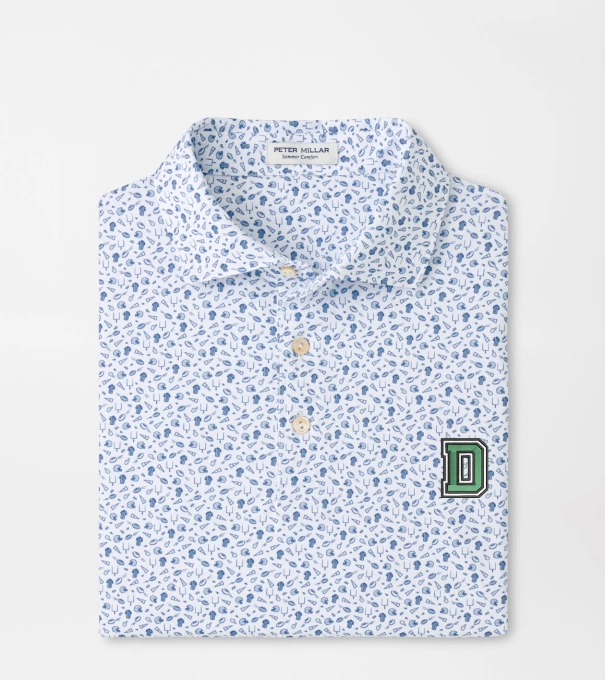 Dartmouth Kick Off Performance Jersey Polo in Blue Frost