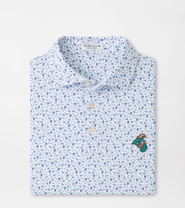 Coastal Carolina Kick Off Performance Jersey Polo in Blue Frost