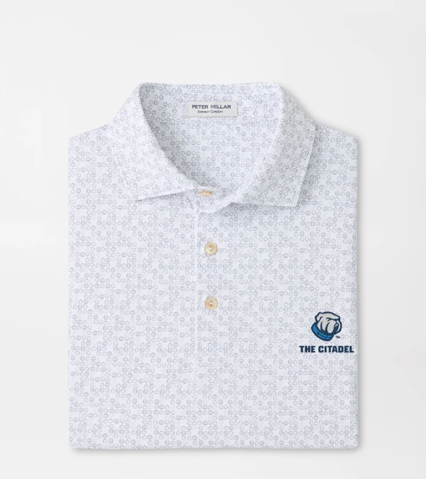 The Citadel Bases Loaded Performance Jersey Polo in White