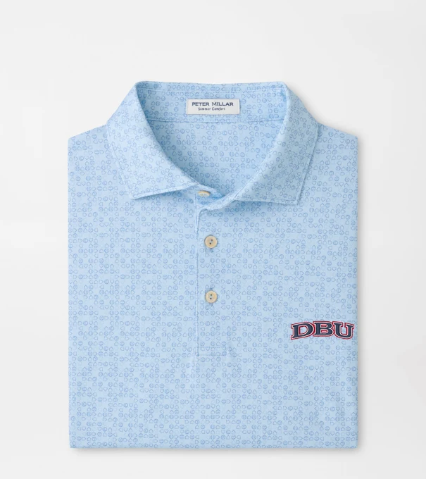 Dallas Baptist University Bases Loaded Performance Jersey Polo in PALE BLUE