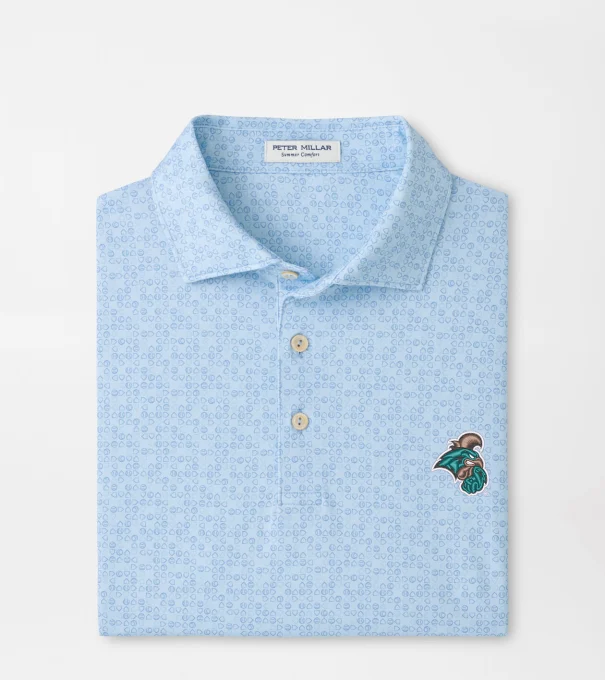 Coastal Carolina Bases Loaded Performance Jersey Polo in PALE BLUE