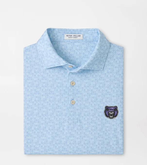Central Arkansas Bases Loaded Performance Jersey Polo in PALE BLUE