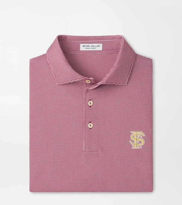 Florida State Border Performance Jersey Polo in Maroon2