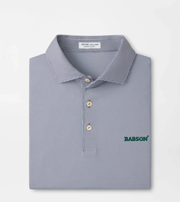 Babson Border Performance Jersey Polo in Iron
