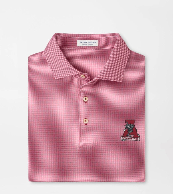 Alabama Vault Border Performance Jersey Polo in Crimson1