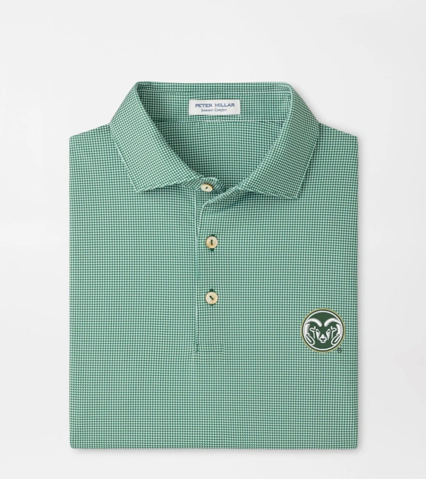 Colorado State Border Performance Jersey Polo in Green1