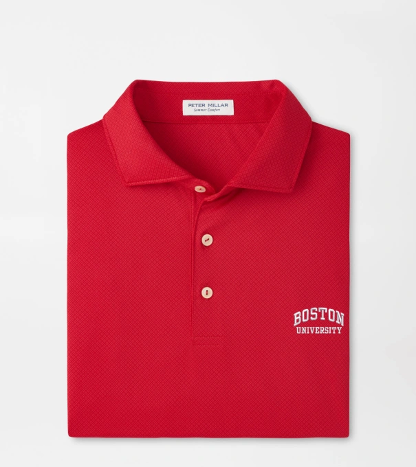 Boston University Hugo Performance Jersey Polo in Red3