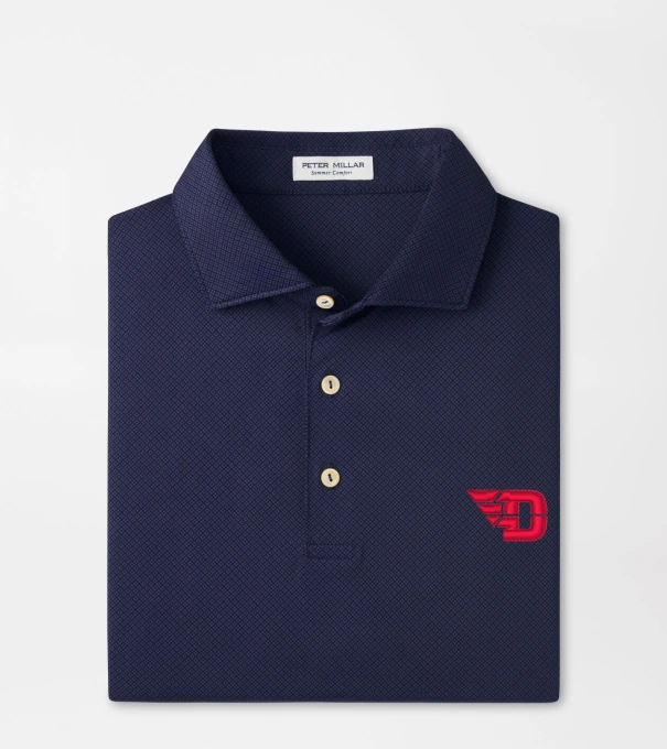 University of Dayton Hugo Performance Jersey Polo in Navy