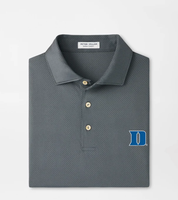 Duke University Hugo Performance Jersey Polo in Iron