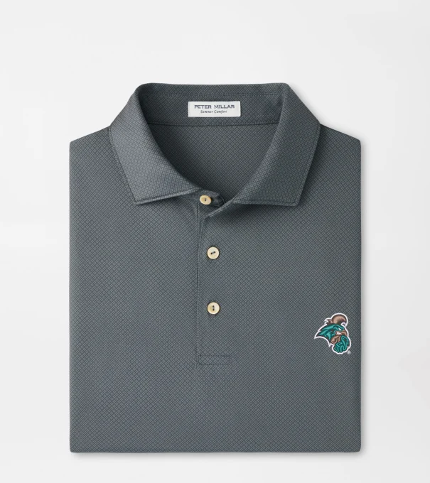 Coastal Carolina Hugo Performance Jersey Polo in Iron