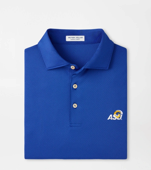 Angelo State University Hugo Performance Jersey Polo in Blue3