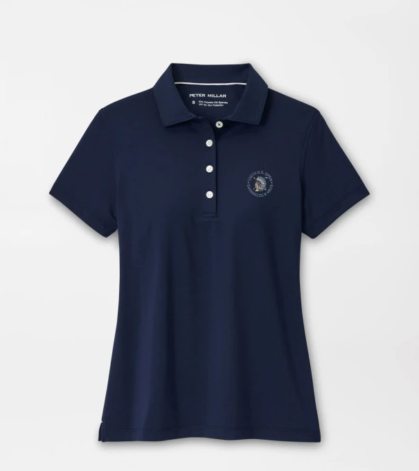 126th U.S. Open Women's Short Sleeve Button Polo in Navy