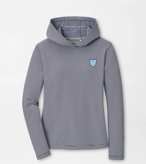 Columbia Women's Pine Sugar Stripe Performance Hoodie in Navy