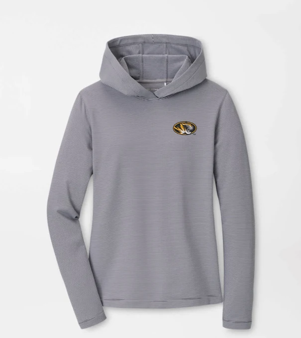 Missouri Women's Pine Sugar Stripe Performance Hoodie in Iron