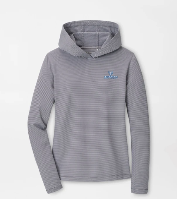 University at Buffalo Women's Pine Sugar Stripe Performance Hoodie in Iron