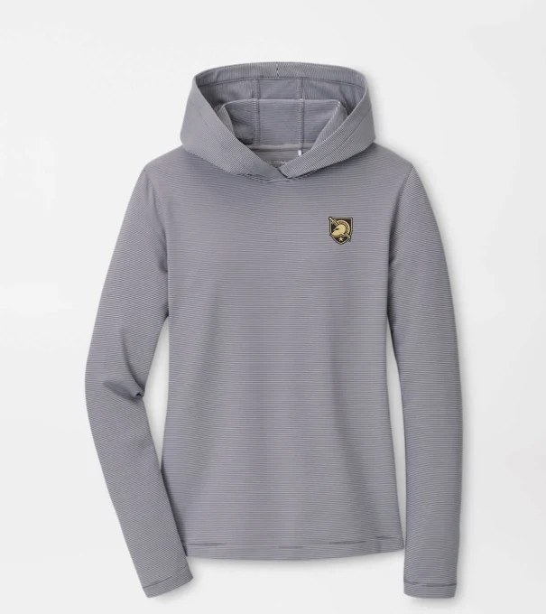 Army West Point Women's Pine Sugar Stripe Performance Hoodie in Iron