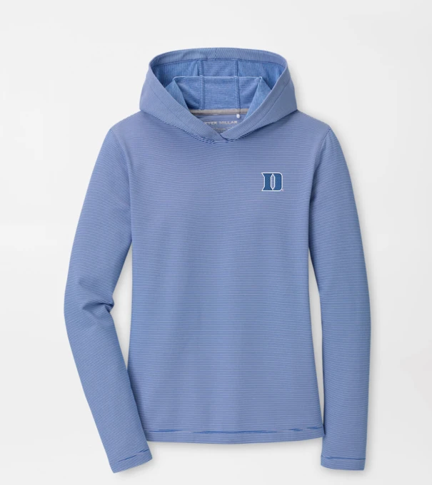 Duke University Women's Pine Sugar Stripe Performance Hoodie in Blue3