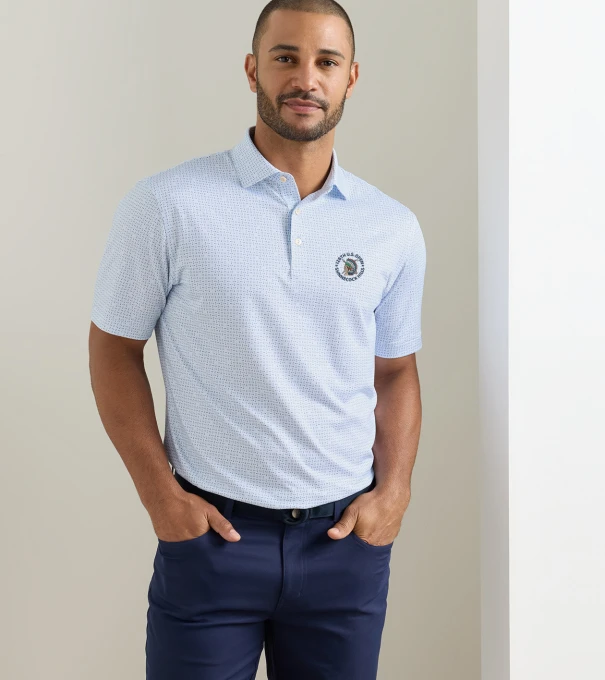 126th U.S. Open Ashgrove Performance Jersey Polo in Stream Blue