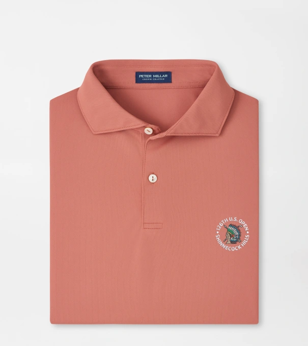 126th U.S. Open Soul Performance Mesh Polo in FADED SCARLET
