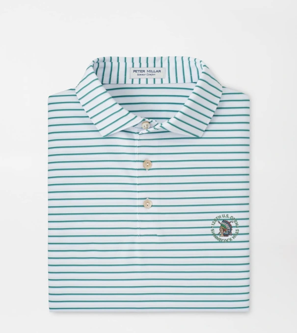 126th U.S. Open Dunnes Performance Jersey Polo in White / Snow Pea