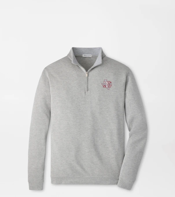 Texas Southern Crown Comfort Quarter-Zip Pullover in Light Grey