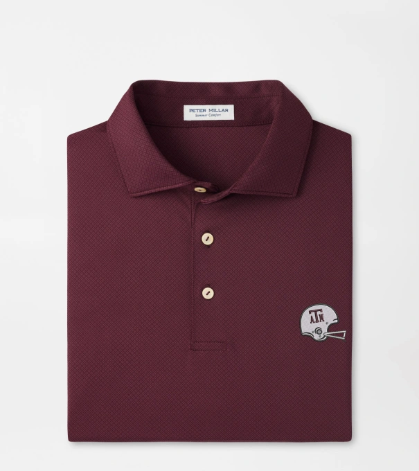 Texas A&M Vault Hugo Performance Jersey Polo in Maroon3
