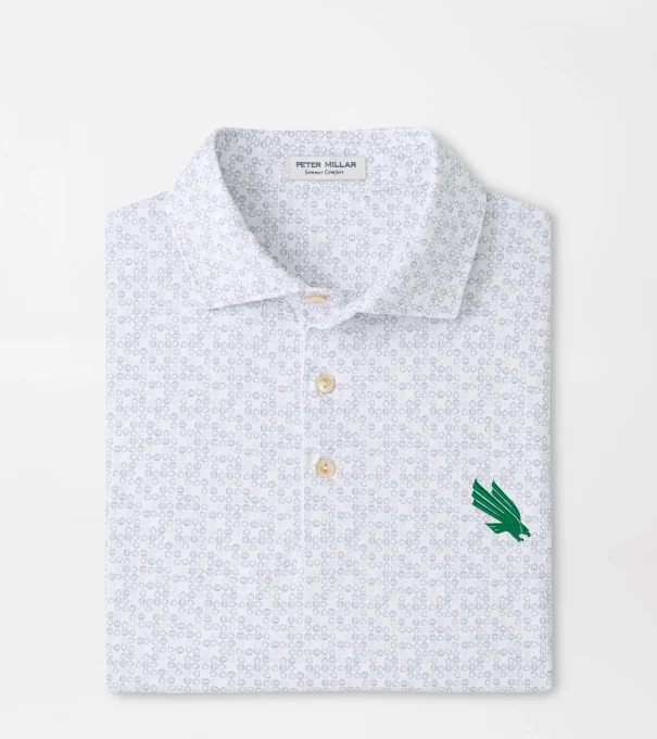 North Texas Bases Loaded Performance Jersey Polo in White