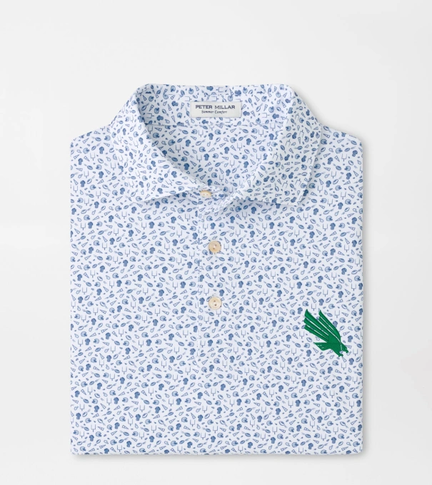 North Texas Kick Off Performance Jersey Polo in Blue Frost